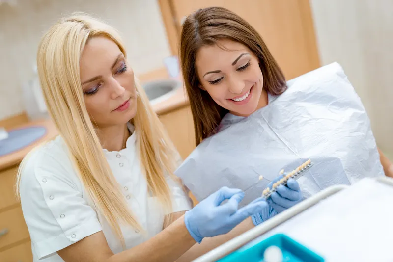 Patient sitting comfortably in the dental chair during a consultation