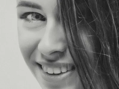 Close-up of a relaxed, natural smile
