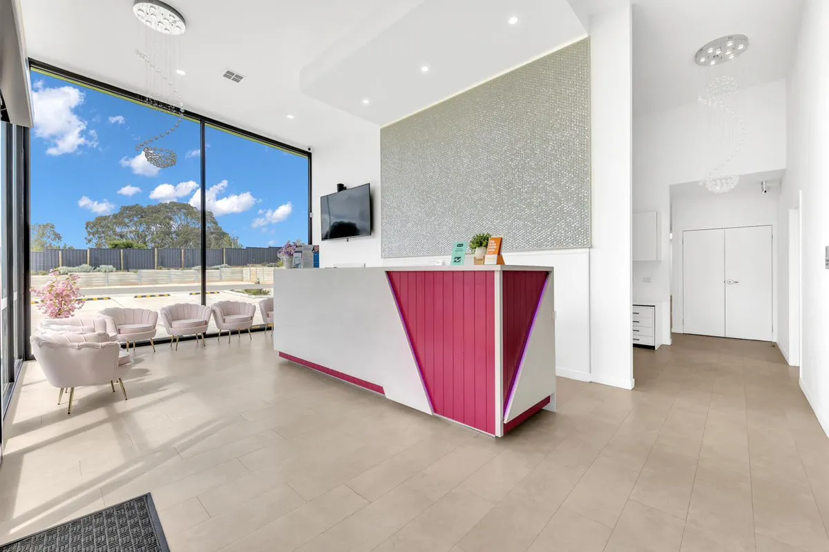 Bright reception area at a Magical Smiles clinic